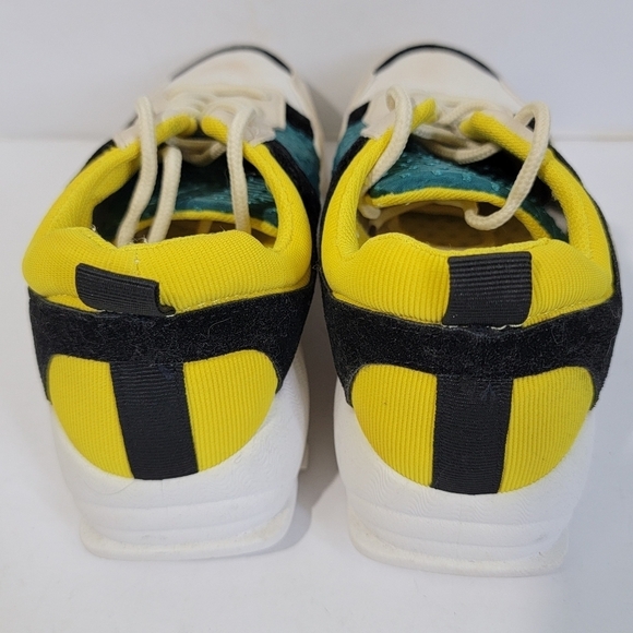 Jessica Carlife SIDNEY Womens Sneaker Sz 7 Green Yellow White Chunky Athleisure - Picture 4 of 12